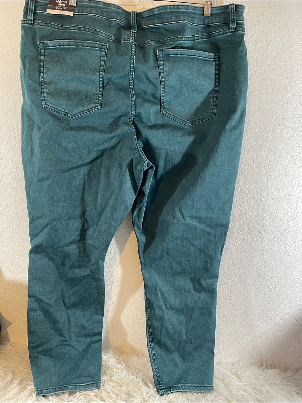 AVA & VIV Women's Teal Green and Blue High-Rise Skinny Denim Jeans Size 24W NEW - Picture 5 of 13